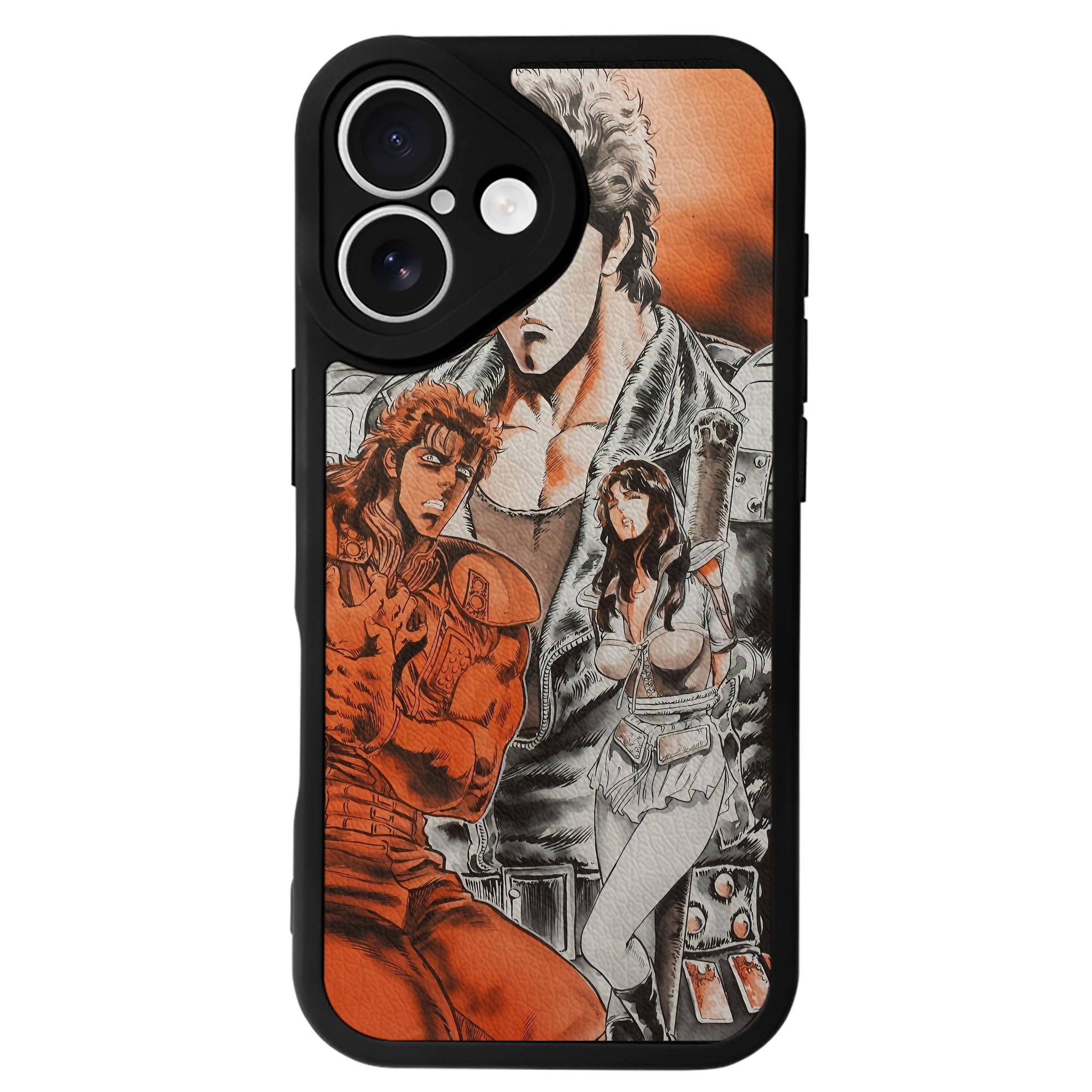 （画像用） 北斗の拳 Fist of the North Star 【iPhone 16シリーズ対応】シリコンスマホケース（レザー調） 材質：シリコン